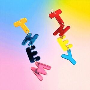 Colorful They/Them Pronoun Earrings - Novelty Earrings